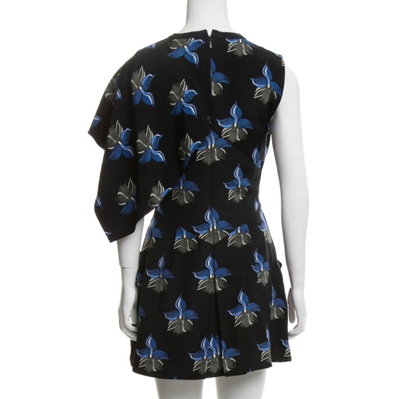 Fendi Size S 100% Silk Floral Ruffle Mini Dress - Picture 5 of 8